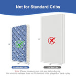 Mini Crib Mattress 38" x 24" x 4"- Firm Support and Comfort Premium Foam,Noiseless and Odorless,Hypoallergenic Mini Crib Mattress,Fits Mini and Portable Cribs,Dual Sided with Soft Breathable Fabric