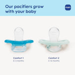 MAM Comfort Baby Pacifiers 3-12 Months Babies, Lightweight One-Piece Full Silicone Binky, BPA-Free Nipple, Easy to Clean Pacifier, Best for Breastfed Babies, 2 Count, Sterilizer Case, Made in Europe
