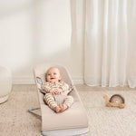 BabyBjörn Bouncer Bliss, Woven Mélange, Light Beige | 2-in-1 Adjustable Baby Bouncer Seat and Toddler Chair, Newborn to Toddler (8-29 lbs), 4 Positions, Lightweight & Portable