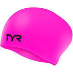 TYR Adult Long Hair Silicone Wrinkle Free Swim Cap for Braids, Dreadlocks, Streamlined Swim, Hair Protection