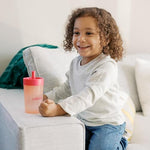 Dr. Brown's Milestones Straw to 360° Cup Set, Convertible Toddler Training Cup Set with Interchangeable Silicone Straw and 360 Degree Cup Lids, Pink Coral, 10 oz/300 mL, BPA Free, 9m+, 2 Pack
