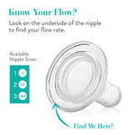 Evenflo Feeding Classic BPA-Free Silicone Medium Flow Nipples - 3 Months+, Clear