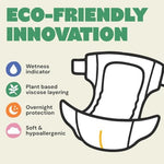 DYPER - Baby Diapers Size 6 (18 Count) - Plant Based Disposable Diapers for Day and Overnight Premium Leak Protection, Skin-Friendly Comfort with Soft Size 6 Diapers (>35 lb)