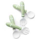 BabyBjörn Baby Spoon and Fork, 4 pcs, Powder Green