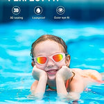 ZIONOR Kids Swim Goggles, G1MINI SE Anti-Fog Crystal Clear Swimming Goggles for Kids Age 6-14, Leak Proof Kids Swimming Goggles for Children Boy Girl with UV Protection (Red)
