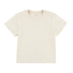 GLEAMING GRAIN Toddler Baby Boy Girl Short Sleeve Crew Neck T Shirt Pullover Kids Loose Short Sleeve for 2-8 Years Apricot