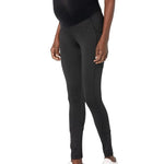 Motherhood Maternity womens Performance Active Over the Belly and Post Partum Leggings, Jet Black, Large