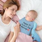 Tstars Happy 1st Mother's Day Mommy Infant Bodysuit Gift for New Mom Baby Boy Girl Newborn Outfit 12M Aqua