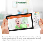 LeapFrog LF915HD Baby Monitor, 5” 720p Screen, 360° Pan & Tilt with 8X Zoom Camera, Color Night Vision, Night Light, Two-Way Intercom, Secure Transmission No WiFi
