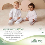 Little Me Clothes for Baby 100% Cotton 3-Piece Moon and Stars Bib and Burp Set, 2 Bibs and 1 Shoulder Wrap
