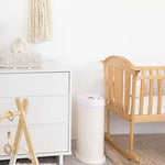 Ubbi Steel Diaper Pail, Odor Locking, No Special Bag Required, Award-Winning, Registry Must-Have, Ivory