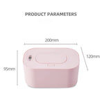 Baby Wipe Warmer, 3 Colors, thermostatical Control, PP Intelligent Adjustable Temperature to Use Infant Wipes Heater Car Charging ()