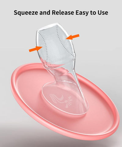 Manual Breast Pump, Food-Grade & BPA Free Silicone Pump with Dust-Cover Lid, Breast Milk Collection, One-Size-Fits-All, High-Temperature Resistant, No-Leak Design (3oz/90ml)