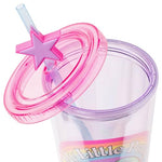 Silver Buffalo My Little Pony Featuring Starshine Plastic Cold Cup with Lid and Straw Topper, 24 Ounces