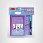 Melissa & Doug Princess Design Activity Kit - 9 Double-Sided Plates, 4 Colored Pencils, Rubbing Crayon