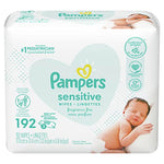 Pampers Sensitive Baby Wipes - 192 Count, Water Based, Hypoallergenic and Unscented (Packaging May Vary) (Pack of 2)
