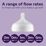 Philips AVENT Glass Natural Baby Bottle with Natural Response Nipple, Clear, 8oz, 1pk, SCY913/01