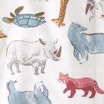 little planet by carter's unisex-baby 3-pack Long Sleeve Bodysuits made with Organic Cotton, Prehistoric/Stripe, 3M