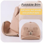 Peecabe Baby Baseball Cap Toddler Infant Boys Girls Sun Hat Breathable Cute Hats for Spring Summer 6M-3T (US, Age, 3 Months, 12 Months, B-Coffee Bear)