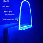 REMINDA 4 Pack Night Light Lamp with Dusk to Dawn Sensor, Plug in, Blue Led Night Light