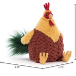 Jellycat Cluny Cockerel Rooster Stuffed Animal, 10 inches - Chicks & Chickens Plush Toy - Classic Children's Gift