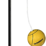 Garbuildman Tetherball Set with Ball & Rope for Outdoor Backyard, Adjustable Tether Ball Pole with Reinforced 5-Prong Base for Playground, Outside Ball Games Sports for Kids & Adults, Black