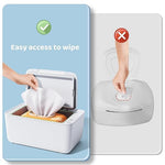 Wipe Warmer and Baby Wet Wipes Dispenser: Diaper Warmer with Evenly Overall Heating & Large Capacity Infant Wipes Warmer for Newborn Wet Napkin Warmer for Bathroom Wipes Towel Warmer (White)
