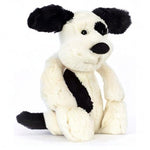 Jellycat Bashful Black and Cream Puppy Stuffed Animal, Medium 12 inches - Dogs and Puppies Plush Toy - Classic Children's Gift