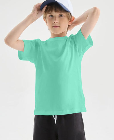 Shouldin 2-Pack Kids Cotton T-Shirts Short Sleeve Basic Tops for Toddlers Boys and Girls