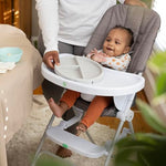 Ingenuity: ity by Ingenuity Sun Valley Compact Folding High Chair, Food-Grade Safe Plate, Safety Harness, for Ages 6 Months and Up, Unisex - Grey