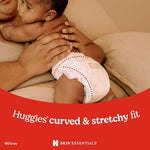 Huggies Size Newborn Diapers, Skin Essentials Baby Diapers, Size Newborn (6-9 lbs), 76 Count, Packaging May Vary