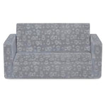 Delta Children - Serta Perfect Sleeper Kids 2-Seater Sofa, Convertible 2-in-1 Flip Open Toddler Couch Sleeper, Foam Chair for Playroom & Bedroom, Bed Lounger, Comfy Play Sleeping Lounge Chair, Grey