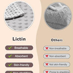 Lictin Baby Gift Set for Boys Girls, Baby Shower Gifts, Neutral Newborn Gifts Basket with Baby Blanket, Wooden Monthly Milestone Cards, Elephant Security Blanket, Rattle Socks and Wrist (Grey)