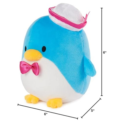 GUND Sanrio Tuxedo Sam Plush, Penguin Stuffed Animal for Ages 1 and Up, Blue, 6”