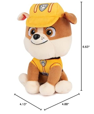 GUND Official PAW Patrol Rubble in Signature Construction Uniform Plush Toy, Stuffed Animal for Ages 1 and Up, 6" (Styles May Vary)