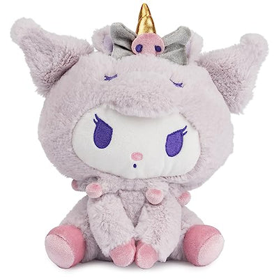 Plush toy with unicorn design on a white background