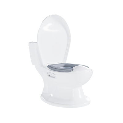 MilleLoom 2-in-1 Toddler Potty Training Toilet, Baby Potty Training Toilet with Real Feel Flush & Wipes Storage, Portable Non-Slip Children Toilets Chair with Paper Holder