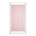 Sammy & Lou Floral Sprinkles 4-Piece Baby Nursery Crib Bedding Set for Girls, Includes Quilt, Fitted Crib Sheet, Crib Skirt, and Plush Toy
