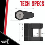 Bulletproof Hitches - Trailer Latch Lock - Trailer Coupler Latch Lock - Fits All 1-7/8", 2", and 2-5/16" Couplers - Cut-Resistant & Pick-Resistant