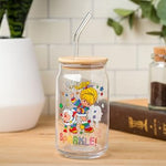 Silver Buffalo Rainbow Brite Stars Sparkle Featuring Twink Glass Jar Tumbler with Bamboo Lid and Glass Straw, 16 Ounces