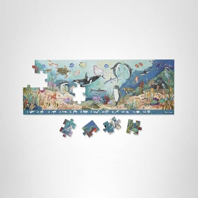 Melissa & Doug Search and Find Beneath The Waves Floor Puzzle (48 pcs, Over 4 feet Long) - FSC Certified