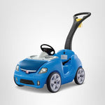 Step2 Whisper Ride II Kids Push Car, Ride-On Car with Seat Belt and Horn, Toddlers and Preschoolers Ages 18 Months–4 Years, Max Weight 50 lbs., Quick Fold Handle, Stroller Alternative, Blue
