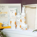 Babo Botanicals Baby Care Essentials Gift Set - Skincare, Bath & Diaper - For Delicate Skin, Fragrance-Free with Shea Butter, Includes Reusable Carry Pouch - Natural & Plant Based - 5 Items Set