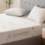 Flippeddream Cooling Queen Mattress Protector-100% Waterproof & Noiseless Rayon Fiber Mattress Cover (60" x 80") Size Bed Soft, Breathable, Guards Against Spills Matterss Pad - Pockets Up to 21″