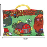 Melissa & Doug Take-Along Farm Baby and Toddler Play Mat (19.25 x 14.5 inches) With 9 Animals - Folds To Be Convenient Storage Bag for Travel