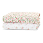Delta Children Fitted Crib Sheets for Girls and Boys - Crib Sheet for Standard Crib and Toddler Mattresses - 28x52 Inch (Pack of 2), Pink Floral