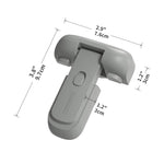 EUDEMON 1 Pack Updated Child Proof Refrigerator/Fridge/Freezer Door Lock Apply to Max 1"(25mm) Sealing Strip for Toddlers and Kids, no Tools Need or Drill (Grey)