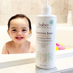 Babo Botanicals Sensitive Baby Fragrance-Free Newborn Foam Wash - Gentle formula - Oat, Shea & Cocoa Butter - EWG Verified - Vegan - From birth on