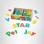 Melissa & Doug 52 Wooden Alphabet Magnets in a Box - Uppercase and Lowercase Letters