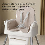 Portable Baby Highchair for Months Infants and Toddlers with 5 Point Harness Convertible Comfortable Seat for Cozy Eating Table Sit Up High Chair and Seats for Sitting Up Back Booster Feeding Chairs